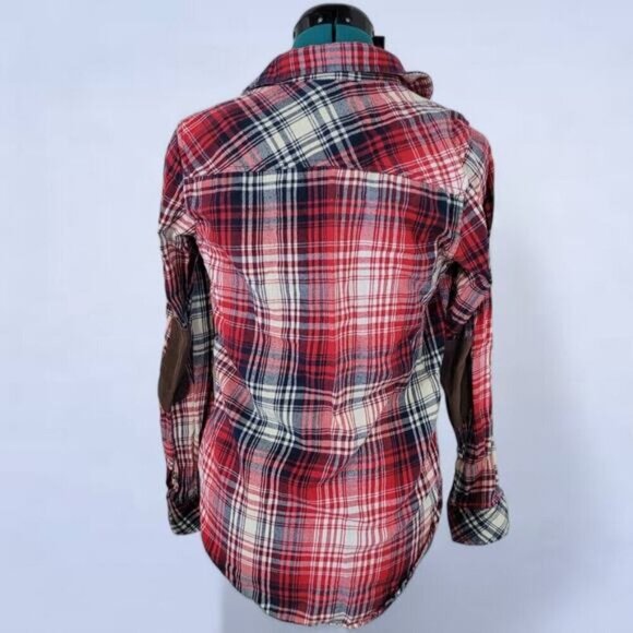 Kavu Billie Jean Button Red and‎ Blue Flannel Plaid Shirt - Size Small - Picture 4 of 11